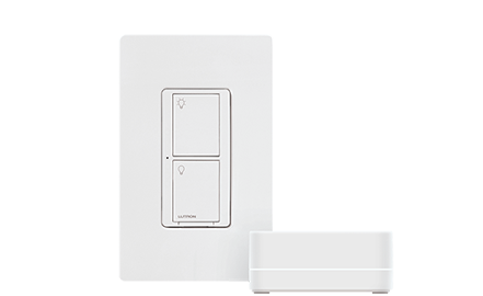 Light dimmer kit with a smart bridge, in-wall switch, Pico Smart Remote and 1 wallplateLight dimmer kit with a smart bridge, in-wall switch, Pico Smart Remote and 1 wallplate